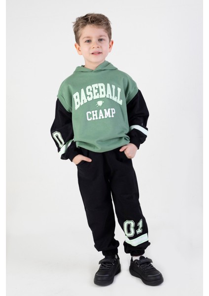 Harika Kids Erkek Çocuk Baseball Baskılı Örme Basic Eşofman Takımı