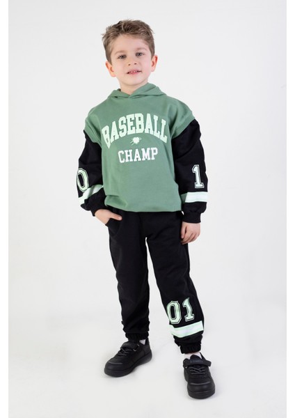 Harika Kids Erkek Çocuk Baseball Baskılı Örme Basic Eşofman Takımı