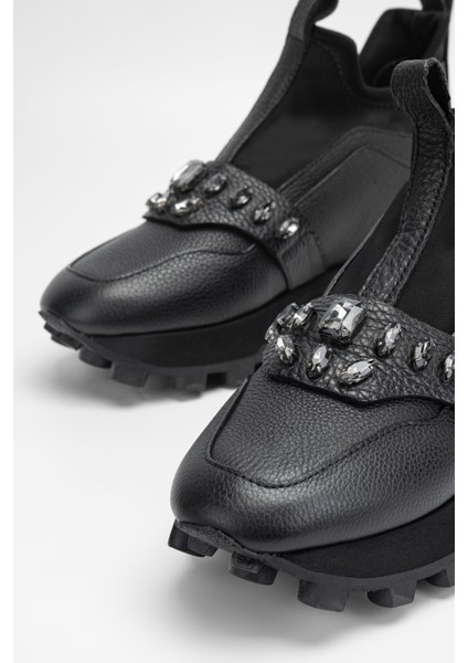 Kadın Siyah Floter Deri Casual Bot 1011 6212 Bn Bot SK23/24 modelleri