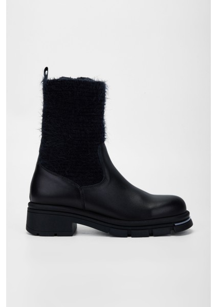 Kadın Siyah Deri Casual Bot 231 3061 Bn Bot SK23/24