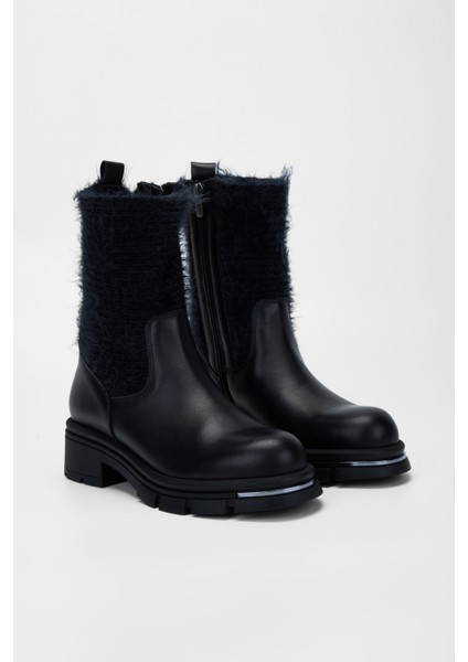 Kadın Siyah Deri Casual Bot 231 3061 Bn Bot SK23/24 fiyatları