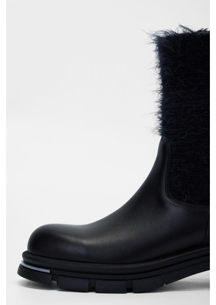 Kadın Siyah Deri Casual Bot 231 3061 Bn Bot SK23/24 modelleri