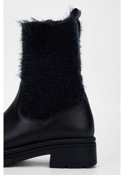 Kadın Siyah Deri Casual Bot 231 3061 Bn Bot SK23/24 fırsatları