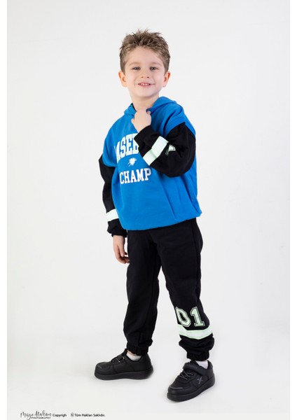 Erkek Çocuk Baseball Baskılı Örme Basic Eşofman Takımı fırsatları