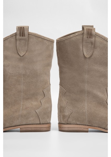 Kadın Yeşil Süet Deri Casual Bot 312 88241 Bn Bot SK23/24 modelleri