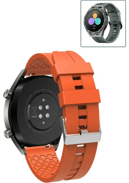 Huawei Watch Gt3 Se Akıllı Saat Uyumlu Kordon Oyuk Desenli Tokalı Silikon Kayış
