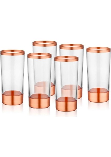 Rakı Bardağı Glam 6'lı Set Bakır