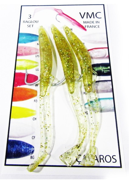 3 Adetli Raglou Set Silikon Yem -Simli Bej 8.5cm