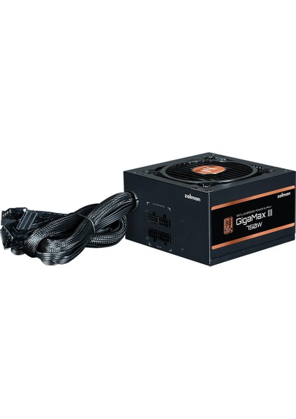 ZM750-GV3 (GigaMaxIII 750W) +80 Plus Bronze Gen5 Yüksek koruma Devre Tasarımı Güç Kaynağı