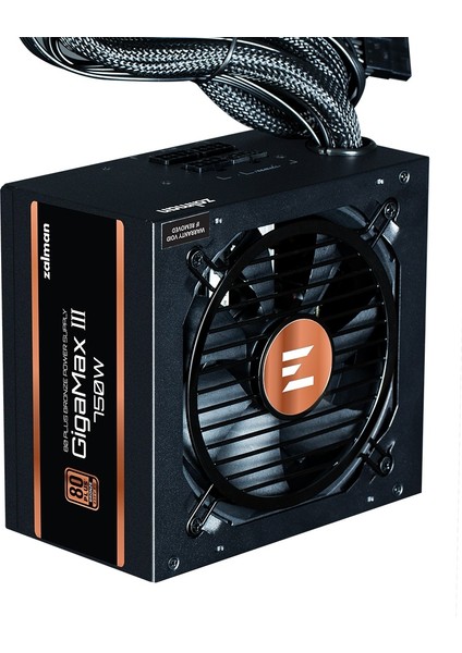 ZM750-GV3 (GigaMaxIII 750W) +80 Plus Bronze Gen5 Yüksek koruma Devre Tasarımı Güç Kaynağı