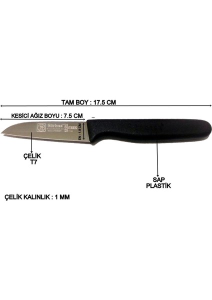 Sürmene 61007 Meyve Bıçağı (6 'lı Set) Yeşil modelleri