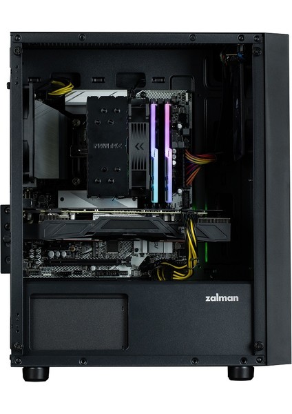 T3 Plus Matx Mini Tower Kasa 1 x Mikrofon 1 x Kulaklık, 1 x USB 3.0, 2 x USB 2.0, 2 x 120MM Fan, Tamperli Cam Yan Kapak