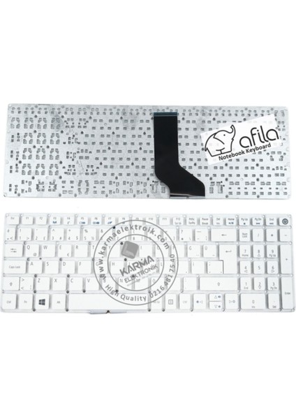 Acer VN7-572 VN7-592G Notebook Klavyesi - Beyaz - Tr