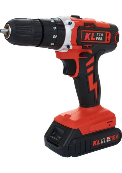 KL Pro  Kleco KETM1875 18V/1.5AH. Akülü Darbeli Matkap ve 750W Avuç Taşlama Set