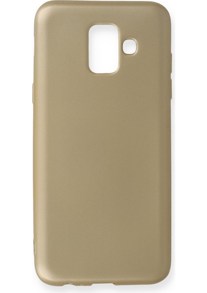 Samsung Galaxy A6 2018 Kılıf Premium Rubber Silikon - Gold