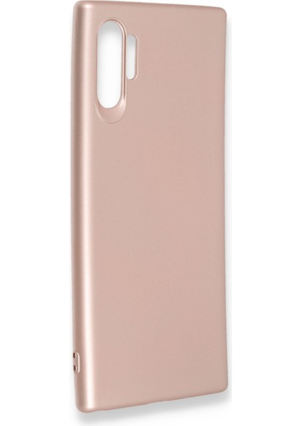 Samsung Galaxy Note 10 Plus Kılıf Premium Rubber Silikon - Rose Gold 277097