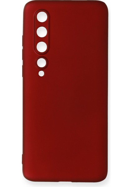 Xiaomi Mi 10 Kılıf Premium Rubber Silikon - Bordo