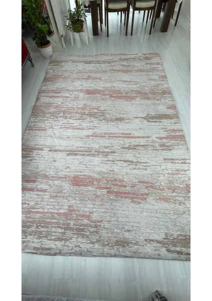 Pembe Firuze Ipek Kadife Lastikli Halı Örtüsü