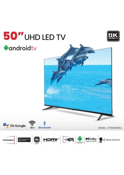 CT50AN100U 50" 127 Ekran Uydu Alıcılı Full HD Smart LED TV