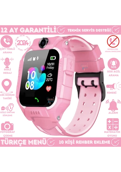 SmartBaby Q19 LBS Konumlu Akıllı Çocuk Takip Saati Sim Kartlı Arama, Kameralı, Gizli Dinleme Özellikli