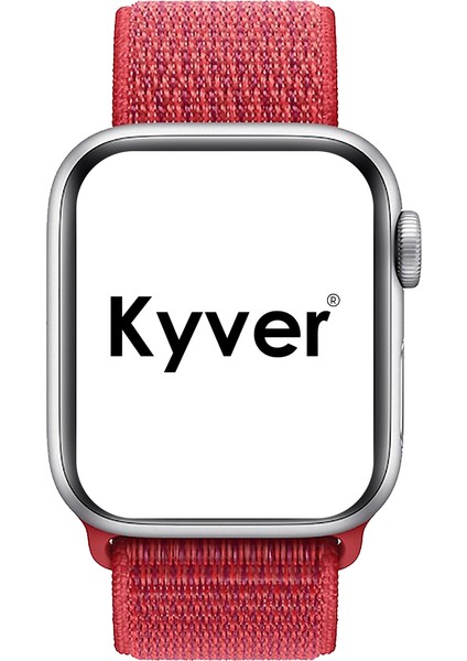 Apple Watch Seri 10 42mm, Seri 9/8/7/6/SE/5/4/3 Spor Loop Dokuma 41mm 40mm 38mm Uyumlu Kırmızı
