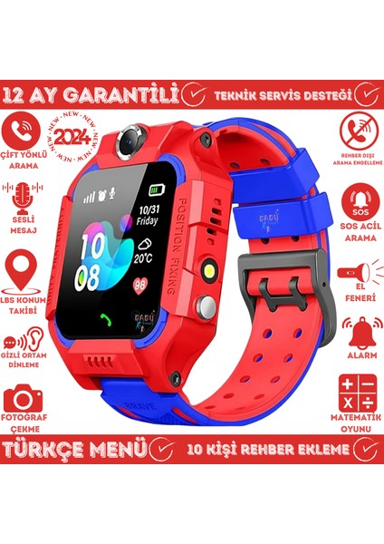 Baby Smart Q19 LBS Konumlu Akıllı Çocuk Takip Saati Sim Kartlı Arama, Kameralı, Gizli Dinleme Özellikli