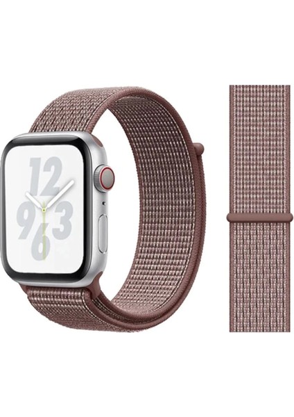 Apple Watch Seri 10 46mm, Seri 9/8/7/6/SE/5/4/3 Spor Loop Kordon 45mm 44mm 42mm Uyumlu Dumanlı Leylak