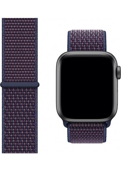 Apple Watch Seri 10 42mm, Seri 9/8/7/6/SE/5/4/3 Spor Loop Dokuma Kordon 41mm 40mm 38mm Uyumlu Çivit