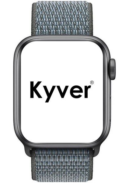 Apple Watch Seri 10 42mm, Seri 9/8/7/6/SE/5/4/3 Spor Loop Dokuma Kordon 41mm 40mm 38mm Uyumlu Fırtına Gri