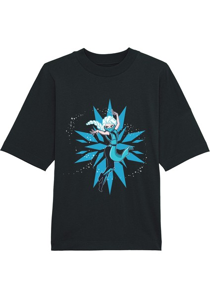 Frozen Kombat Elsa Mortal Kombat Sub Zero Unisex Oversize Tişört