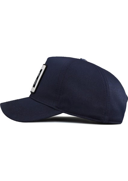 BlackBörk V1 Baseball Einstein - 3 Kod Logolu Unisex Lacivert Şapka (Cap)