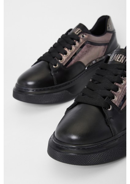 Kadın Siyah/antrasit Vegan Sneakers & Spor Ayakkabı 804 0208-21 Bn Ayk SK23/24 modelleri