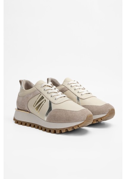 Kadın Bej Hakiki Deri Sneakers & Spor Ayakkabı 923 V-101 Bn Ayk SK23/24 fiyatları