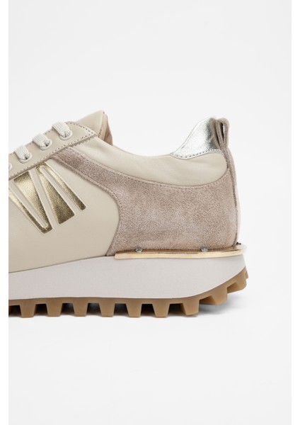 Kadın Bej Hakiki Deri Sneakers & Spor Ayakkabı 923 V-101 Bn Ayk SK23/24 indirimleri