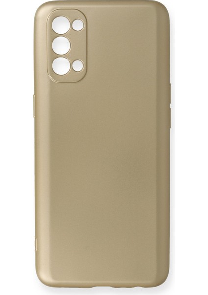 Oppo Reno 4 Kılıf Premium Rubber Silikon - Gold