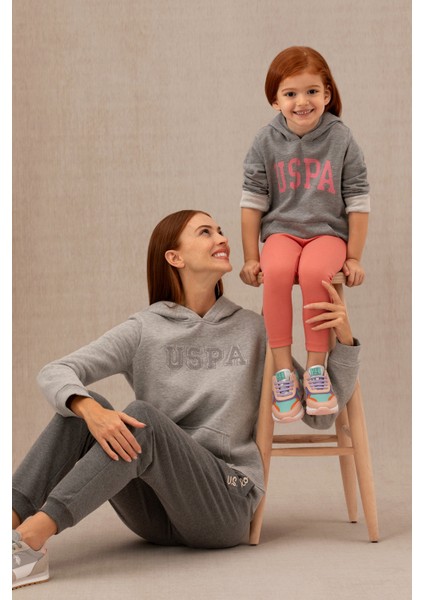 Kız Çocuk Gri Melanj Sweatshirt 50276872-VR086