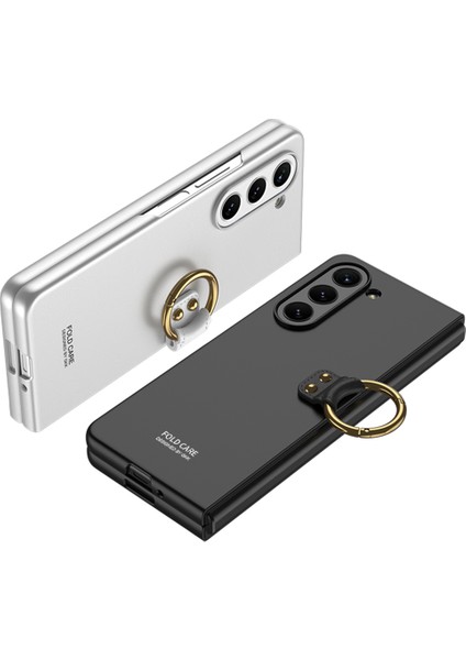 Galaxy Z Fold 5 Kılıf Kıpta Yüzüklü Flip Sert Kapak