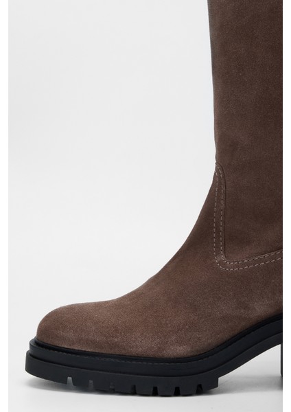 Kadın Vizon Süet Deri Çizme 957 40304 Bn Cızme SK23/24 modelleri