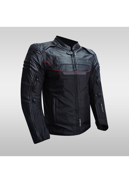 Falcon Leather 4 Mevsim Motorcu Montu