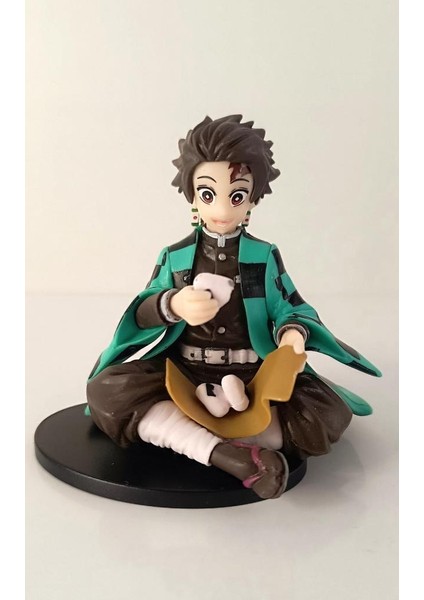 Anime Demon Slayer Kimetsu No Yaiba Tanjiro 10 cm Oturan Karakter Figür Oyuncak Biblo