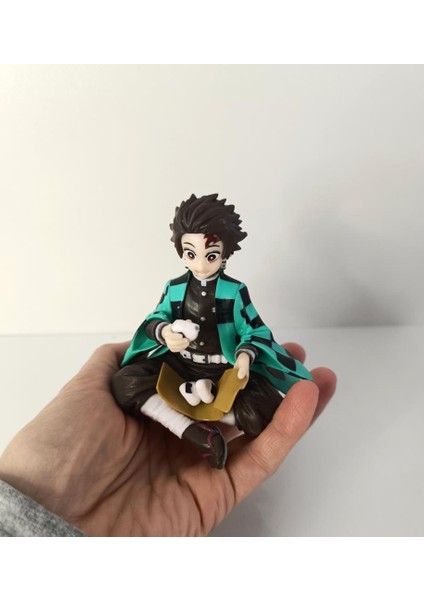 Anime Demon Slayer Kimetsu No Yaiba Tanjiro 10 cm Oturan Karakter Figür Oyuncak Biblo