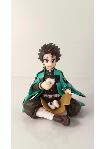 Anime Demon Slayer Kimetsu No Yaiba Tanjiro 10 cm Oturan Karakter Figür Oyuncak Biblo