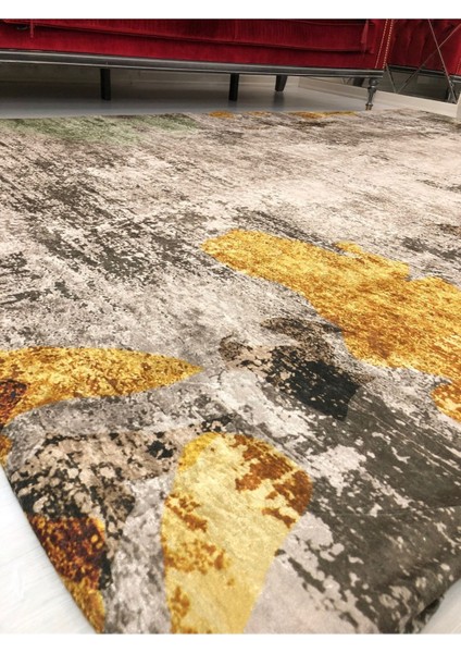 Sarı Jet Model Ipek Kadife Lastikli Halı Örtüsü modelleri