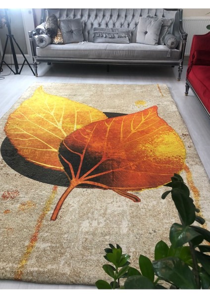 Yeni Desen 3d Yaprak Model Kadife Halı Örtüsü