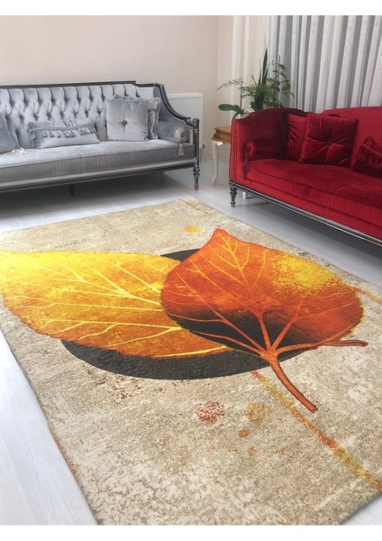 Yeni Desen 3d Yaprak Model Kadife Halı Örtüsü