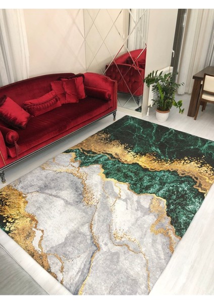 Yeni Model Zümrüt Mermer Halı Örtüsü
