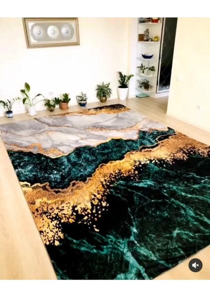 Yeni Model Zümrüt Mermer Halı Örtüsü