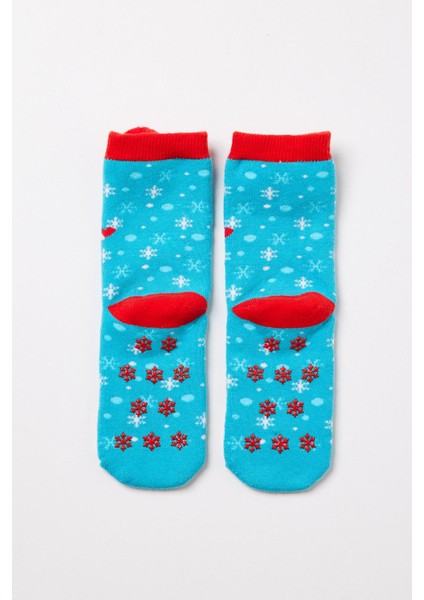 Kadın Yılbaşı Temalı Soket Çorap Mavi modelleri