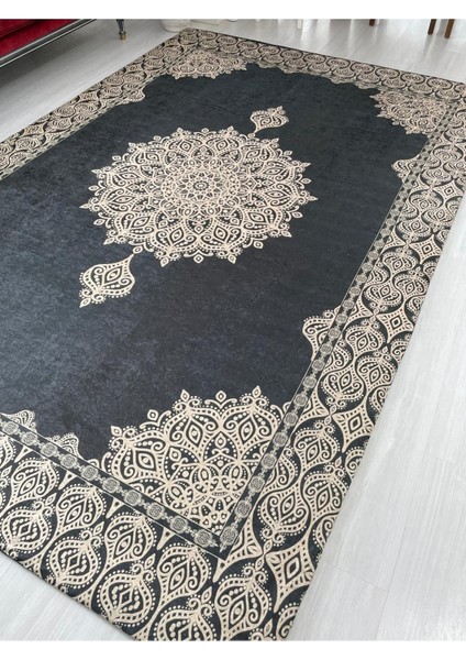 Lacivert Gold Padişah Model Ipek Kadife Lastikli Halı Örtüsü modelleri
