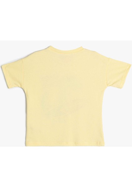 4Smb10030Tk 152 Sarı Erkek Bebek Jersey Pamuk Kısa Kollu T-shirt